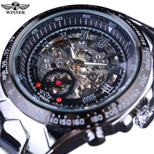 Charger l'image dans la galerie, Winner New Number Sport Design Bezel Golden Watch Mens Watches Top Brand Luxury Montre Homme Clock Men Automatic Skeleton Watch