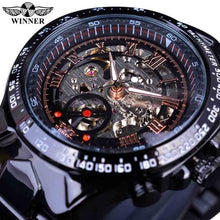 Charger l'image dans la galerie, Winner New Number Sport Design Bezel Golden Watch Mens Watches Top Brand Luxury Montre Homme Clock Men Automatic Skeleton Watch