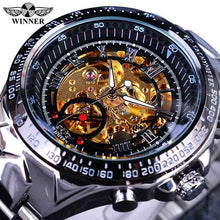 Charger l'image dans la galerie, Winner New Number Sport Design Bezel Golden Watch Mens Watches Top Brand Luxury Montre Homme Clock Men Automatic Skeleton Watch