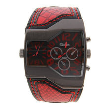 Charger l'image dans la galerie, OULM Dual Face 5.2cm Large Dial Fashion Brand Watches for Men Cool White Leather Causal Quartz Watch Montre Homme Sport Marque