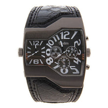 Charger l'image dans la galerie, OULM Dual Face 5.2cm Large Dial Fashion Brand Watches for Men Cool White Leather Causal Quartz Watch Montre Homme Sport Marque