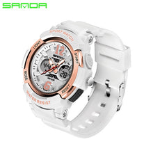 Charger l'image dans la galerie, SANDA Women Sports Watches Fashion Waterproof LED Multifunction Digital Wristwatches Quartz Watch Montre Femme Relogio Feminino
