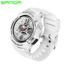 Charger l'image dans la galerie, SANDA Women Sports Watches Fashion Waterproof LED Multifunction Digital Wristwatches Quartz Watch Montre Femme Relogio Feminino