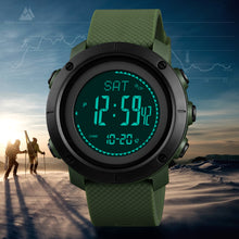 Charger l'image dans la galerie, SKMEI Altimeter Barometer Thermometer Altitude Men Digital Watches Sports Clock Climbing Hiking Wristwatch Montre Homme 1418