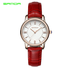 Charger l'image dans la galerie, SANDA 2018 Leather Women Watches Ladies Luxury Brand Famous Wrist Watch Fashion Dress Female Clock Relogio Feminino Montre Femme