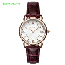 Charger l'image dans la galerie, SANDA 2018 Leather Women Watches Ladies Luxury Brand Famous Wrist Watch Fashion Dress Female Clock Relogio Feminino Montre Femme