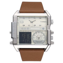 Charger l'image dans la galerie, Square Watches Men Led Waterproof Multiple Time Zone Mens Watches Brand Luxury Relogio Masculino Montre Homme Sport Watch