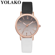 Charger l'image dans la galerie, Drop Shipping Women Gradient Rainbow Design Watch Casual Luxury Fashion Leather Sport YOLAKO Quartz Wrist Watch Relogio Feminino