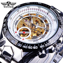 Charger l'image dans la galerie, Winner New Number Sport Design Bezel Golden Watch Mens Watches Top Brand Luxury Montre Homme Clock Men Automatic Skeleton Watch