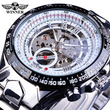 Charger l'image dans la galerie, Winner New Number Sport Design Bezel Golden Watch Mens Watches Top Brand Luxury Montre Homme Clock Men Automatic Skeleton Watch
