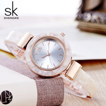 Charger l'image dans la galerie, Shengke White Ceramic Style Women Watches Fashion Creative Top Brand Ladies Watch 2018 New Bracelet Montre Femme Wrist Watches
