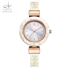 Charger l'image dans la galerie, Shengke White Ceramic Style Women Watches Fashion Creative Top Brand Ladies Watch 2018 New Bracelet Montre Femme Wrist Watches