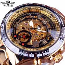 Charger l'image dans la galerie, Winner New Number Sport Design Bezel Golden Watch Mens Watches Top Brand Luxury Montre Homme Clock Men Automatic Skeleton Watch