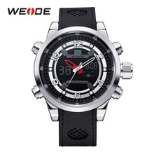 Charger l'image dans la galerie, WEIDE Men Luxury Brand Casual Military Quartz Watch Analog Waterproof Rubber Strap Date Men Sport Watch Relojes Montres hommes