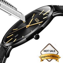Charger l'image dans la galerie, Ultra Thin Casual Male Wristwatch Black Leather Mens Watches Business Date Quartz Man Watch Waterproof Men Clock montre homme