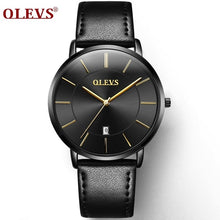 Charger l'image dans la galerie, Ultra Thin Casual Male Wristwatch Black Leather Mens Watches Business Date Quartz Man Watch Waterproof Men Clock montre homme