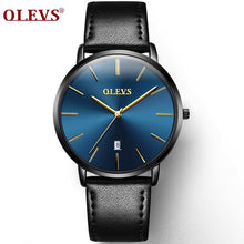 Charger l'image dans la galerie, Ultra Thin Casual Male Wristwatch Black Leather Mens Watches Business Date Quartz Man Watch Waterproof Men Clock montre homme