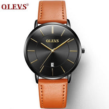 Charger l'image dans la galerie, Ultra Thin Casual Male Wristwatch Black Leather Mens Watches Business Date Quartz Man Watch Waterproof Men Clock montre homme