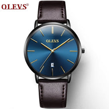 Charger l'image dans la galerie, Ultra Thin Casual Male Wristwatch Black Leather Mens Watches Business Date Quartz Man Watch Waterproof Men Clock montre homme
