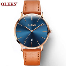 Charger l'image dans la galerie, Ultra Thin Casual Male Wristwatch Black Leather Mens Watches Business Date Quartz Man Watch Waterproof Men Clock montre homme