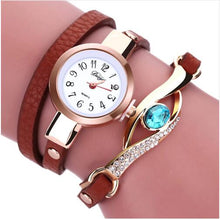 Charger l'image dans la galerie, Women Watches Fashion Casual Bracelet Watch Woman Relogio Leather Band Rhinestone Analog Quartz Watch Female Clock Montre Femme