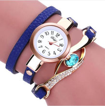 Charger l'image dans la galerie, Women Watches Fashion Casual Bracelet Watch Woman Relogio Leather Band Rhinestone Analog Quartz Watch Female Clock Montre Femme