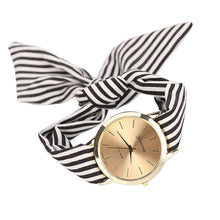 Charger l'image dans la galerie, ladies watches relojes mujer Summer Style Fashion Women Stripe Floral Cloth Quartz Bracelet Wristwatch Watch montre femme Ff