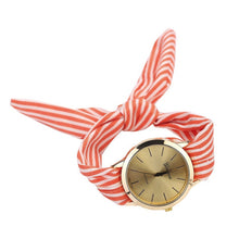 Charger l'image dans la galerie, ladies watches relojes mujer Summer Style Fashion Women Stripe Floral Cloth Quartz Bracelet Wristwatch Watch montre femme Ff