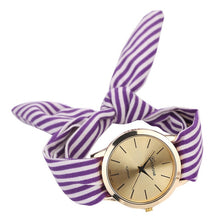 Charger l'image dans la galerie, ladies watches relojes mujer Summer Style Fashion Women Stripe Floral Cloth Quartz Bracelet Wristwatch Watch montre femme Ff