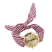 Charger l'image dans la galerie, ladies watches relojes mujer Summer Style Fashion Women Stripe Floral Cloth Quartz Bracelet Wristwatch Watch montre femme Ff