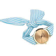 Charger l'image dans la galerie, ladies watches relojes mujer Summer Style Fashion Women Stripe Floral Cloth Quartz Bracelet Wristwatch Watch montre femme Ff