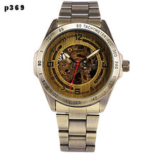 Charger l'image dans la galerie, Vintage Bronze Automatic Watch Skeleton Men Watch Steampunk Transparent Mechanical Mens Watches Full Metal Clock montre homme