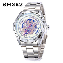 Charger l'image dans la galerie, Vintage Bronze Automatic Watch Skeleton Men Watch Steampunk Transparent Mechanical Mens Watches Full Metal Clock montre homme