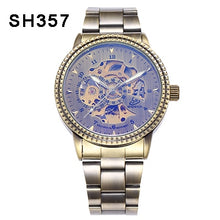Charger l'image dans la galerie, Vintage Bronze Automatic Watch Skeleton Men Watch Steampunk Transparent Mechanical Mens Watches Full Metal Clock montre homme