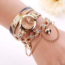 Charger l'image dans la galerie, Women Watches 2019 Relogio Feminino PU Leather Rhinestone Rivet Chain Quartz Wristwatch Bracelet Watch Women Montre Femme Gift