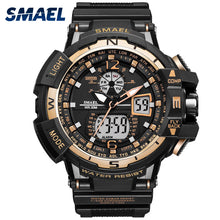 Charger l'image dans la galerie, SMAEL Waterproof Sports Men Watches Shock Watch relogio Military Army Man Wristwatch Digital montre homme Electronic Watch Clock