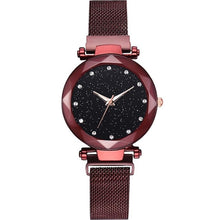 Charger l'image dans la galerie, Luxury Diamond Rose Gold Women Watches Starry Sky Magnetic Mesh Ladies Quartz Wrist Watch For relogio feminino montre femme 2018