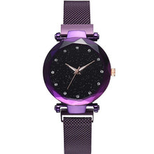 Charger l'image dans la galerie, Luxury Diamond Rose Gold Women Watches Starry Sky Magnetic Mesh Ladies Quartz Wrist Watch For relogio feminino montre femme 2018