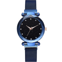 Charger l'image dans la galerie, Luxury Diamond Rose Gold Women Watches Starry Sky Magnetic Mesh Ladies Quartz Wrist Watch For relogio feminino montre femme 2018