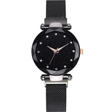 Charger l'image dans la galerie, Luxury Diamond Rose Gold Women Watches Starry Sky Magnetic Mesh Ladies Quartz Wrist Watch For relogio feminino montre femme 2018