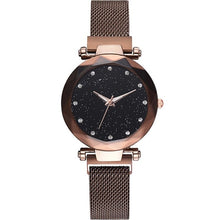 Charger l'image dans la galerie, Luxury Diamond Rose Gold Women Watches Starry Sky Magnetic Mesh Ladies Quartz Wrist Watch For relogio feminino montre femme 2018