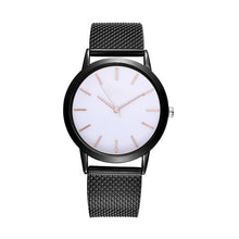 Charger l'image dans la galerie, Montre Femme Modern Fashion Black Quartz Watch Women Mesh Stainless Steel Bracelet High Quality Casual Wrist Watch for Woman #A
