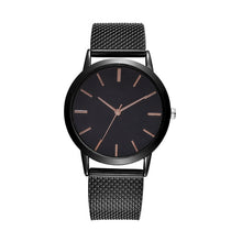Charger l'image dans la galerie, Montre Femme Modern Fashion Black Quartz Watch Women Mesh Stainless Steel Bracelet High Quality Casual Wrist Watch for Woman #A