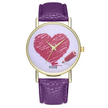 Charger l'image dans la galerie, Heart women's quartz watch Fashionable Temperament hard clock 2018 Beautiful Simple Business Women Ladies WristWatch #D