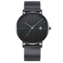 Charger l'image dans la galerie, Men Black Sport Mesh Belt Calendar Watch Relogio Masculino Minimalist Mens Watches Brand Relogios Reloj Hombre Montre Homme 2019