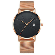 Charger l'image dans la galerie, Men Black Sport Mesh Belt Calendar Watch Relogio Masculino Minimalist Mens Watches Brand Relogios Reloj Hombre Montre Homme 2019