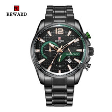 Charger l'image dans la galerie, 2019 Hot Brand Luxury Men's Waterproof Calendar Three-eye Timing Multi-function Steel Strap Sports Men Watch montre homme Saat