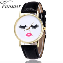 Charger l'image dans la galerie, Vansvar Eyelashes Long Ladies Watch Men's And Women's Watch PU Leather Band Analog Quartz Wrist Watch Women's Watch New#5/22