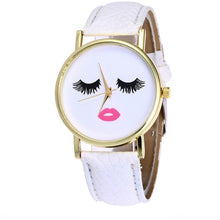 Charger l'image dans la galerie, Vansvar Eyelashes Long Ladies Watch Men's And Women's Watch PU Leather Band Analog Quartz Wrist Watch Women's Watch New#5/22