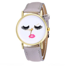 Charger l'image dans la galerie, Vansvar Eyelashes Long Ladies Watch Men's And Women's Watch PU Leather Band Analog Quartz Wrist Watch Women's Watch New#5/22